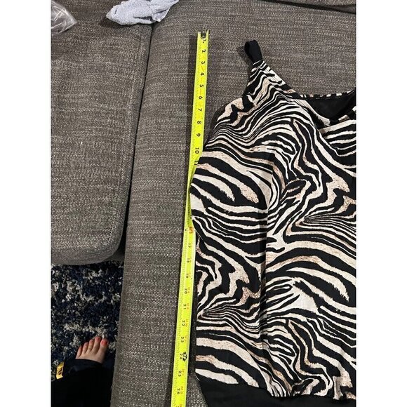 Catherines Zebra Print Tankini Top Size 24W Swim vacation resort cruise - Picture 5 of 11